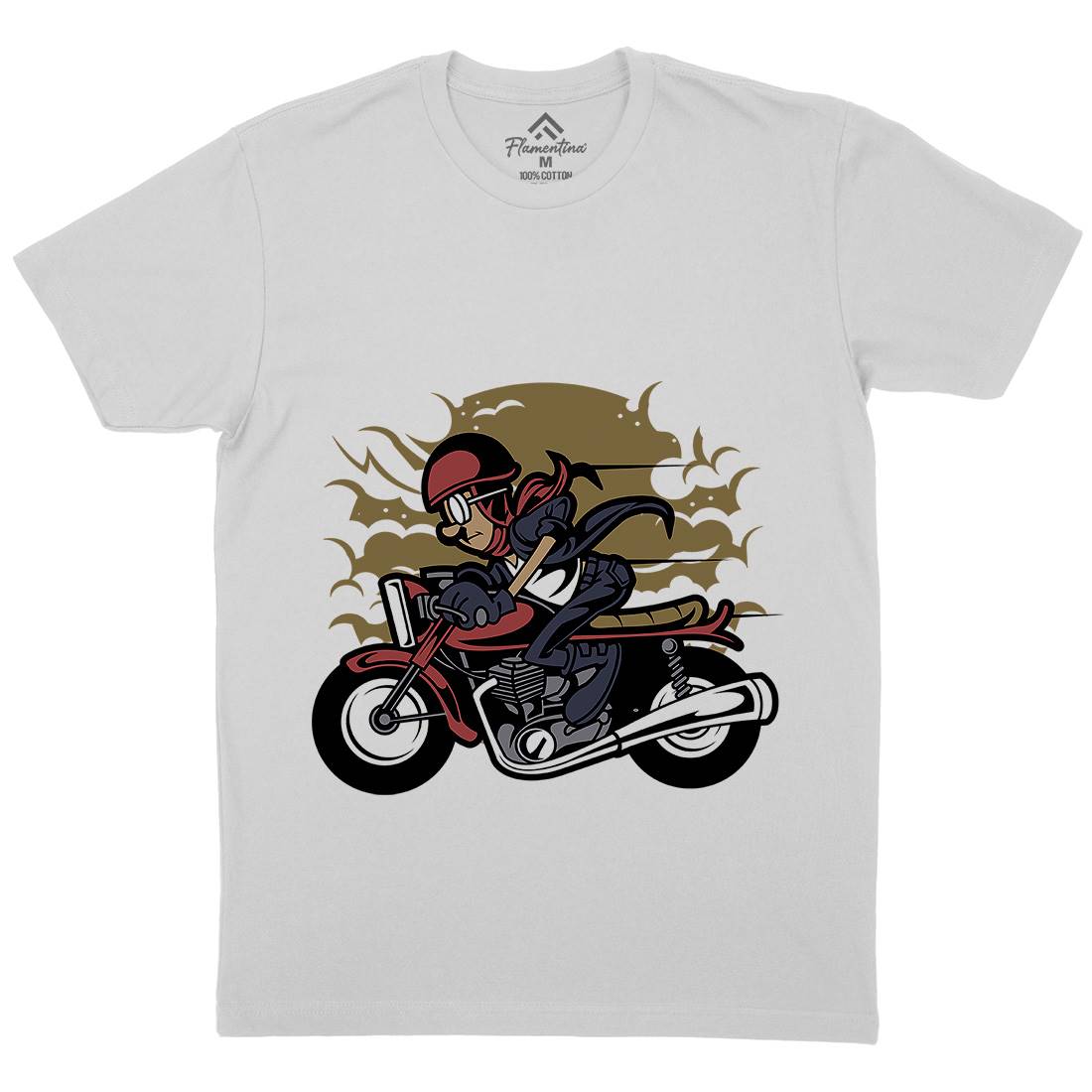 Caferacer Mens Crew Neck T-Shirt Motorcycles C325