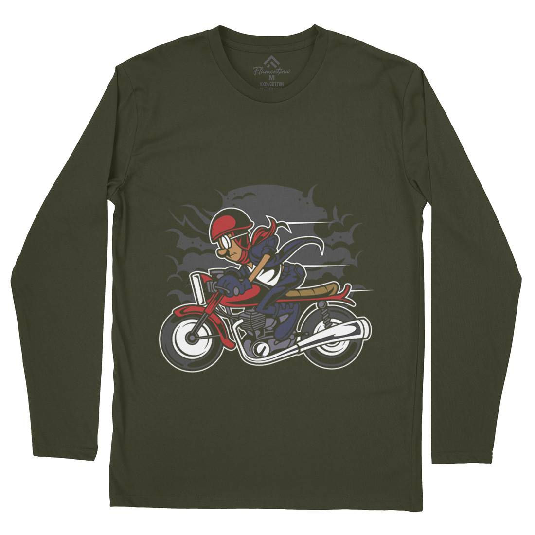 Caferacer Mens Long Sleeve T-Shirt Motorcycles C325