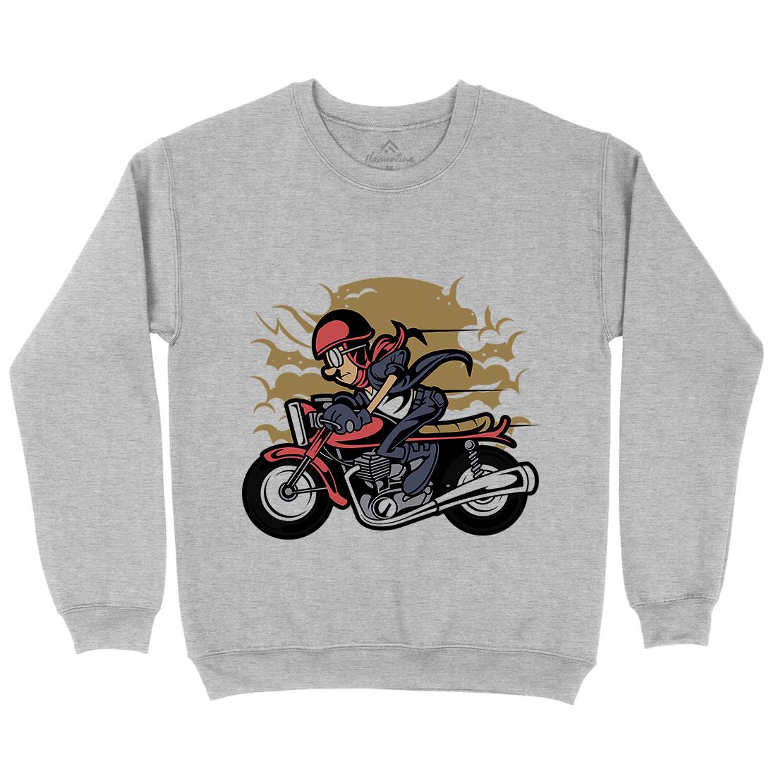 Caferacer Mens Crew Neck Sweatshirt Motorcycles C325