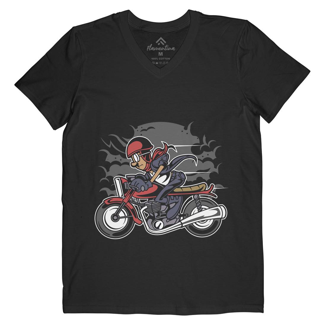 Caferacer Mens V-Neck T-Shirt Motorcycles C325