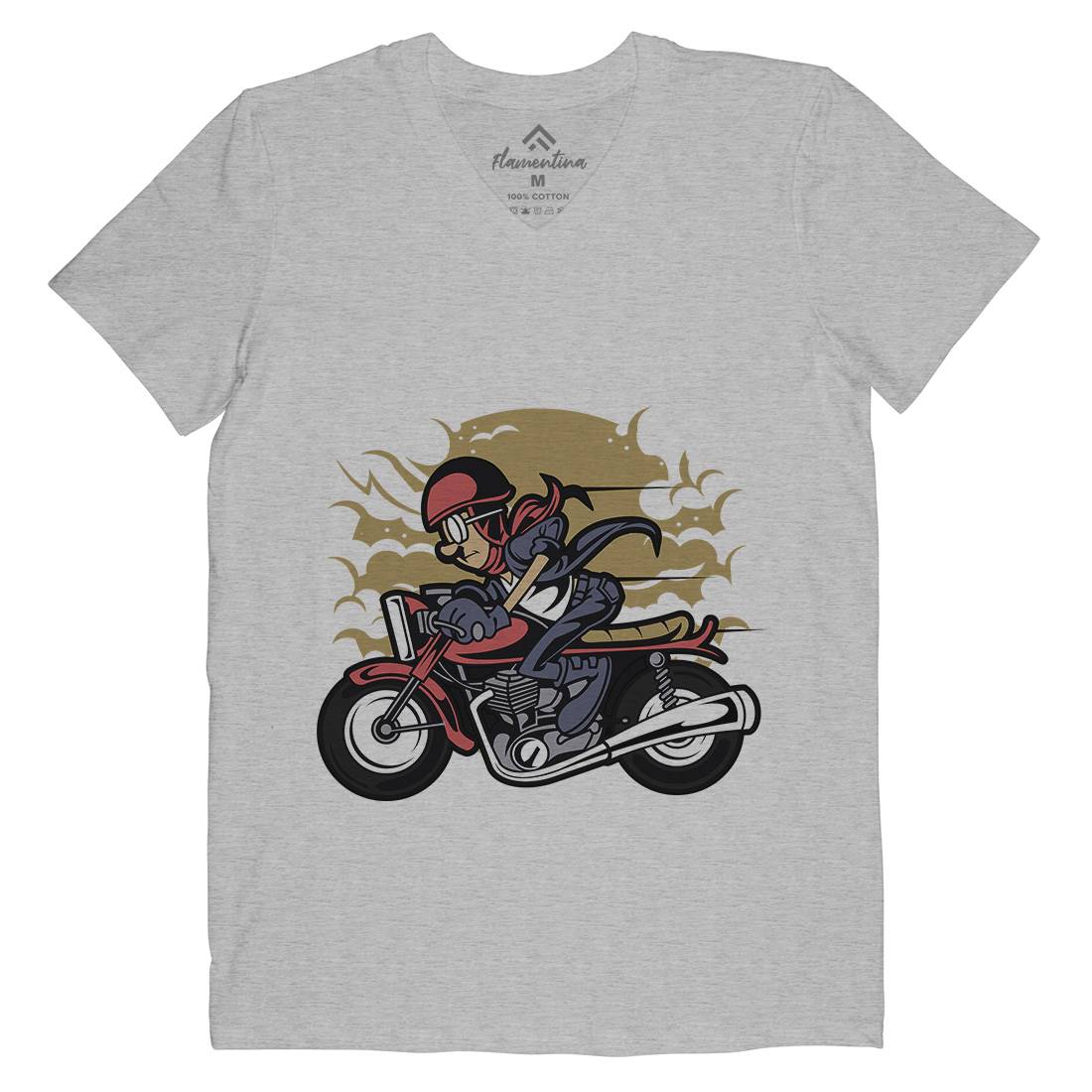 Caferacer Mens V-Neck T-Shirt Motorcycles C325