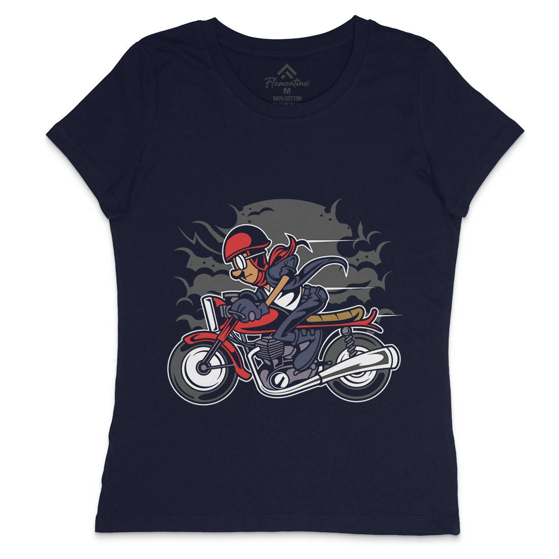 Caferacer Womens Crew Neck T-Shirt Motorcycles C325