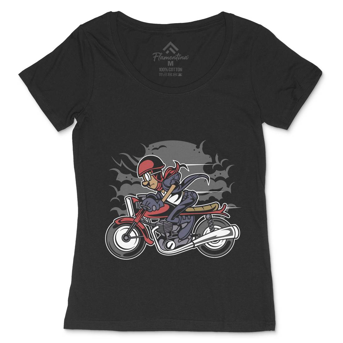 Caferacer Womens Scoop Neck T-Shirt Motorcycles C325