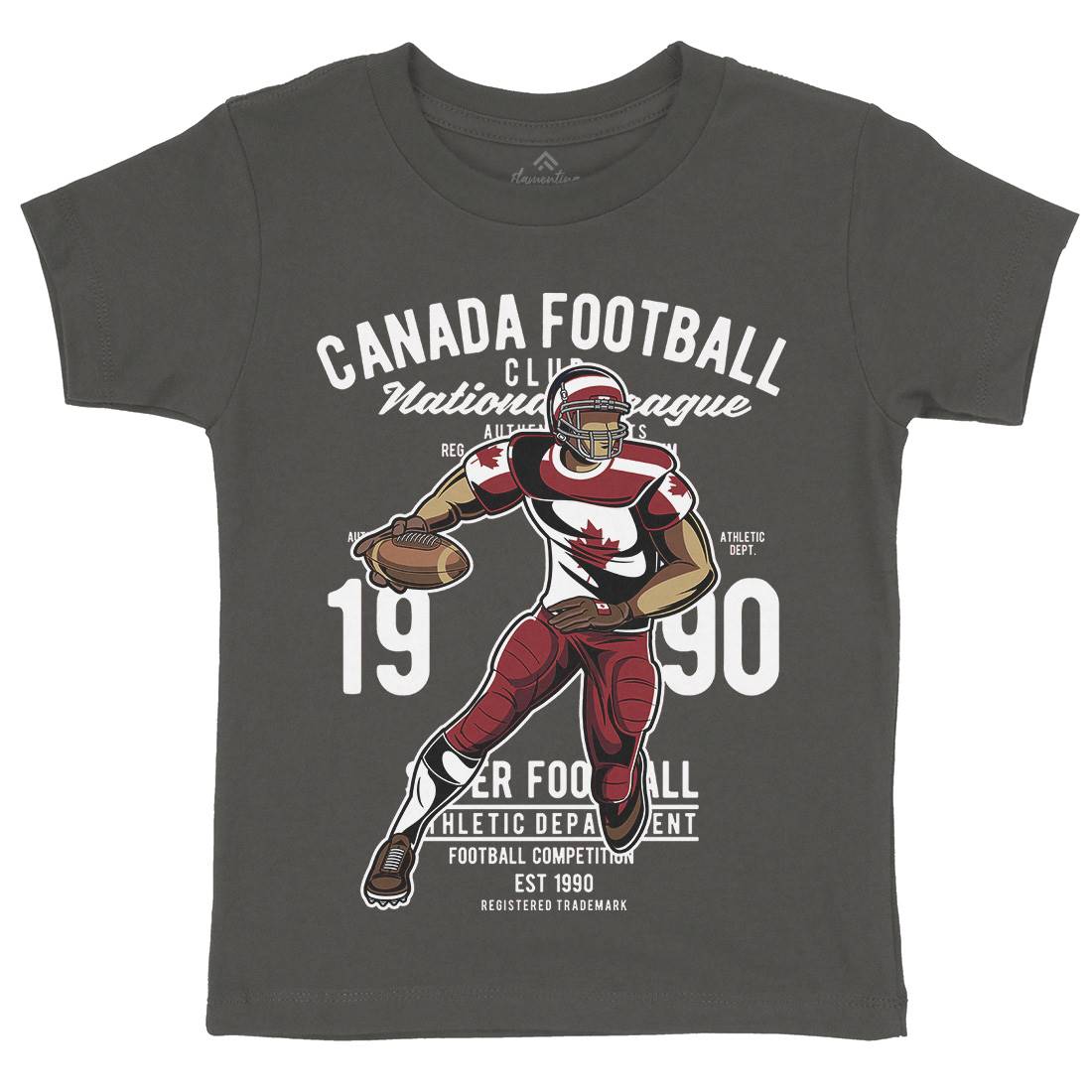 Canada Football Kids Crew Neck T-Shirt Sport C326