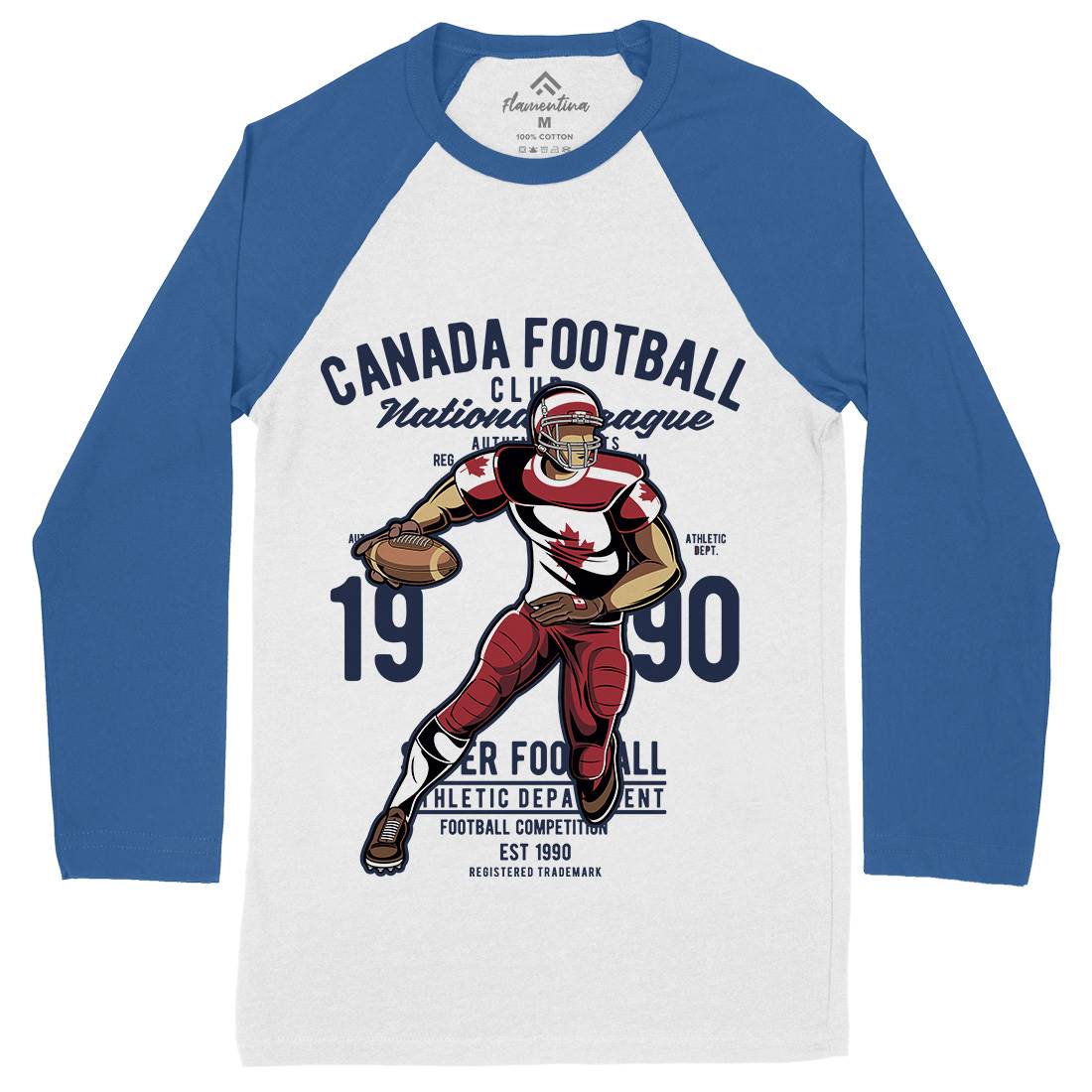 Canada Football Mens Long Sleeve Baseball T-Shirt Sport C326