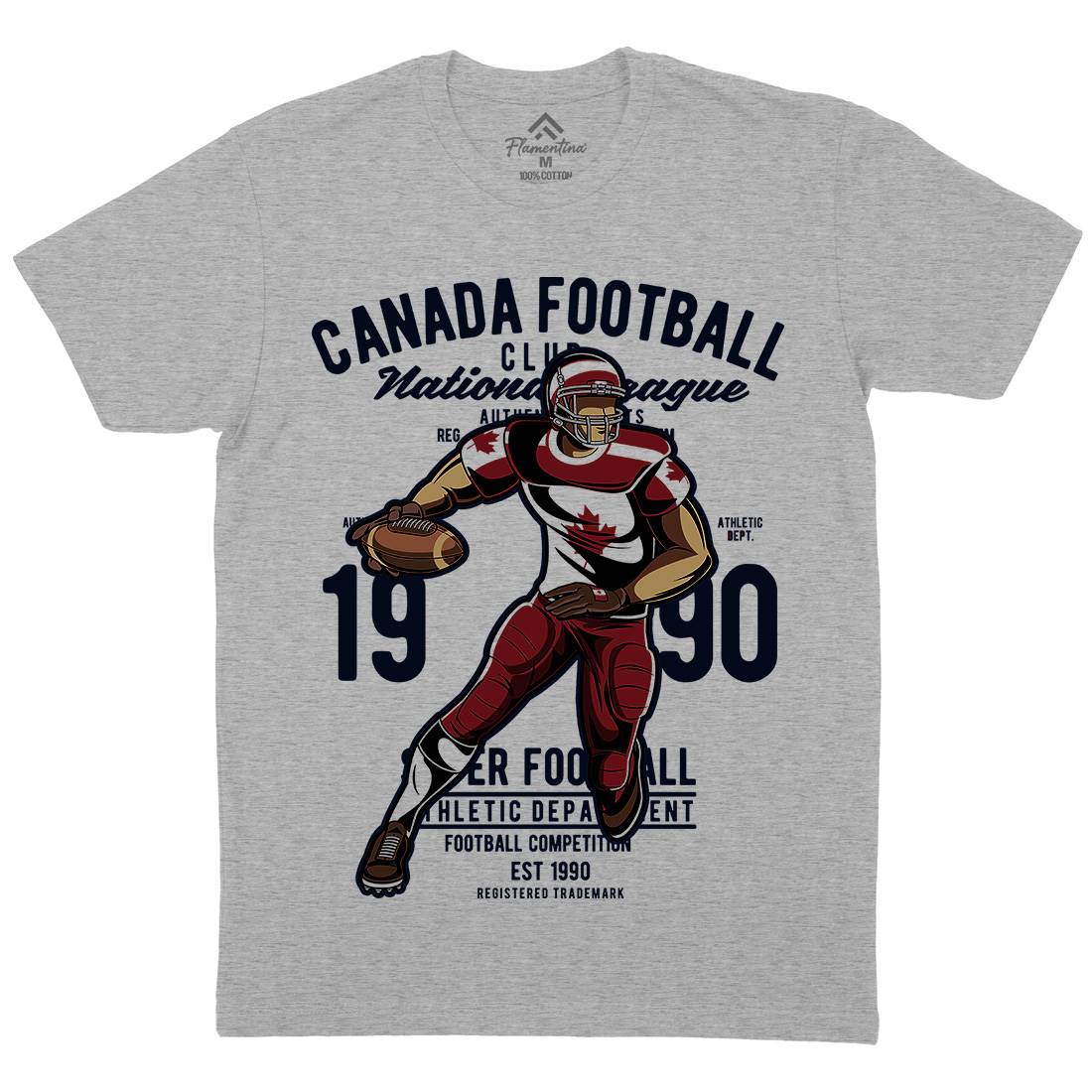 Canada Football Mens Crew Neck T-Shirt Sport C326