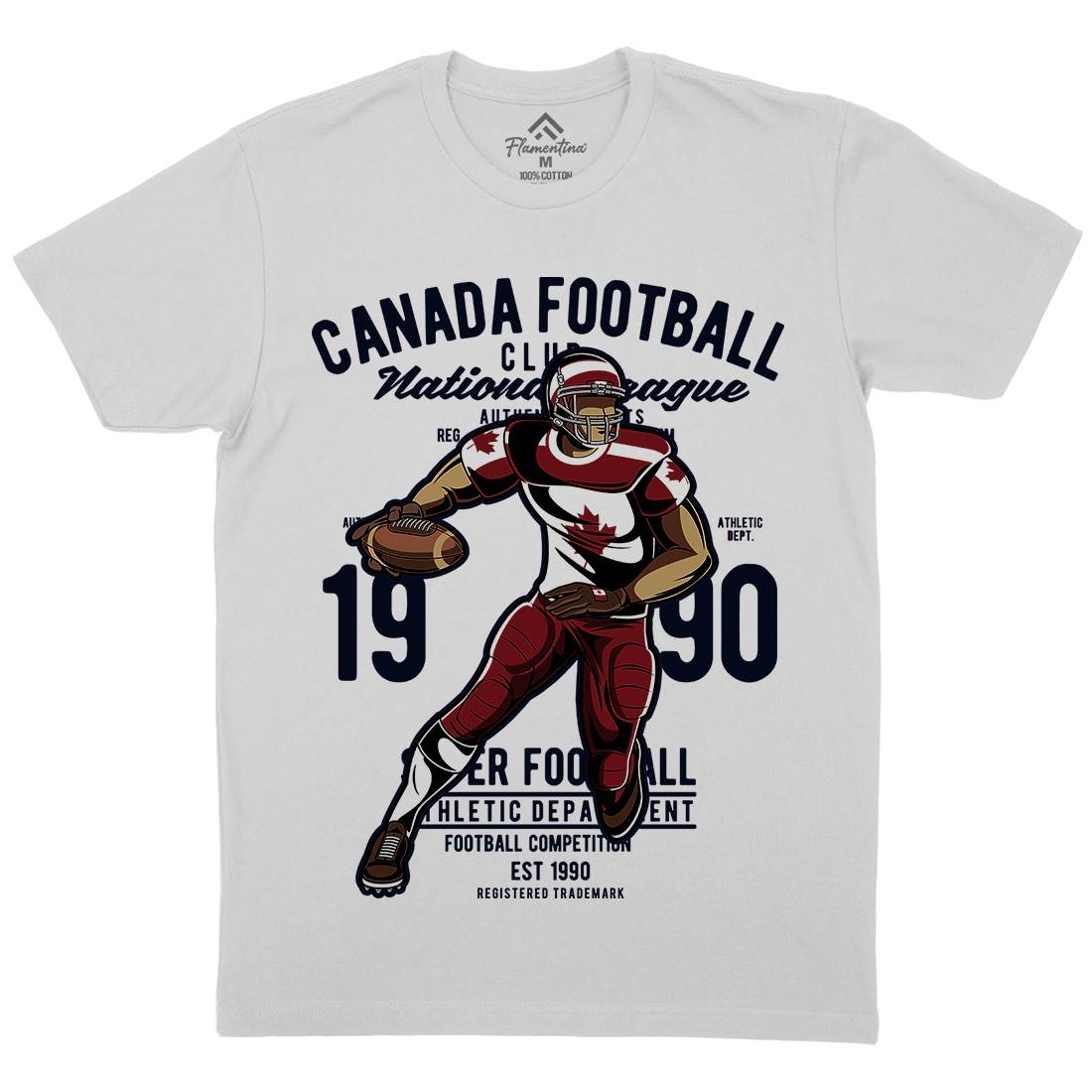 Canada Football Mens Crew Neck T-Shirt Sport C326