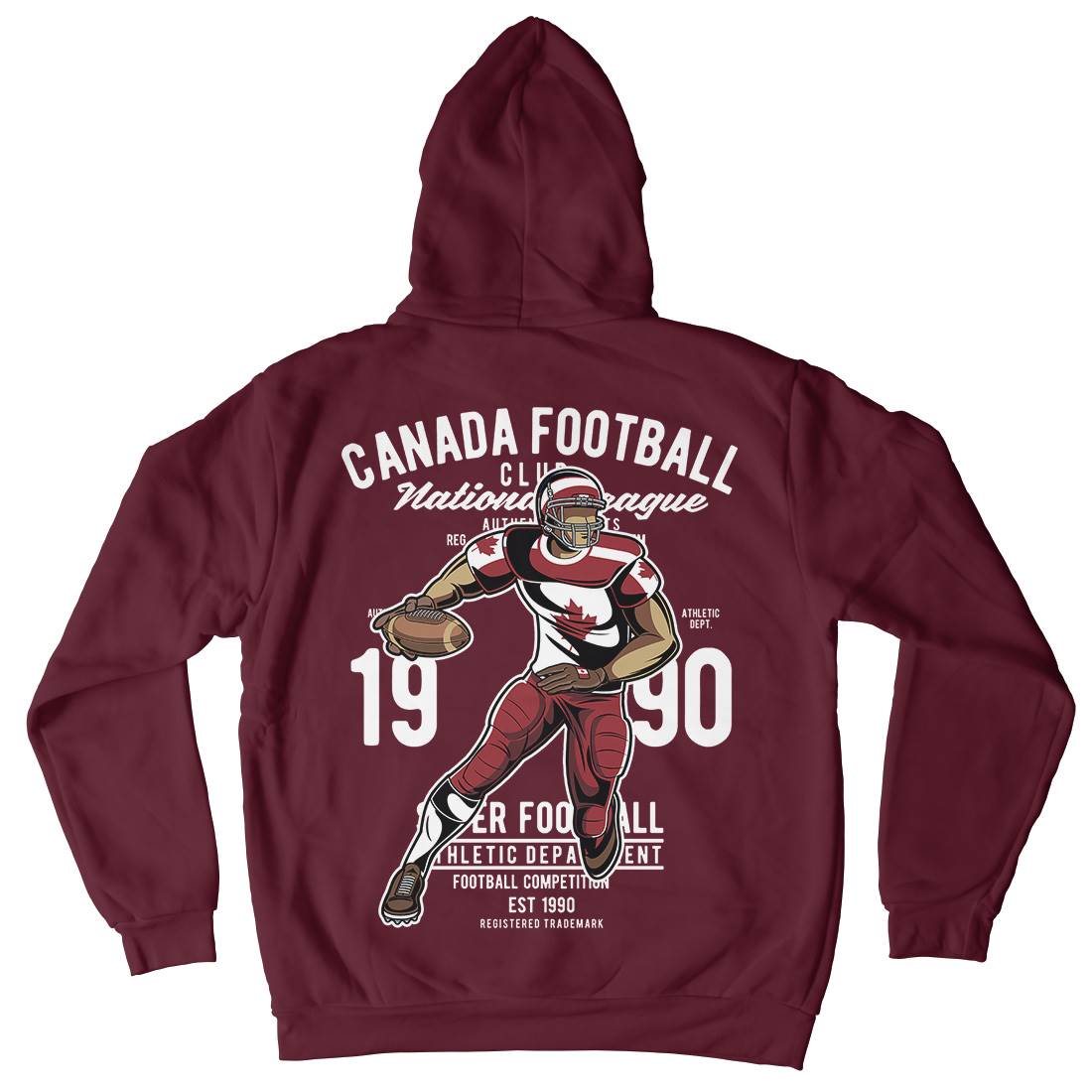 Canada Football Mens Hoodie With Pocket Sport C326
