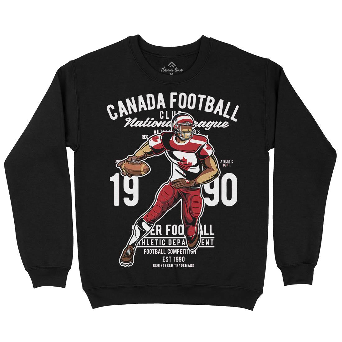 Canada Football Mens Crew Neck Sweatshirt Sport C326