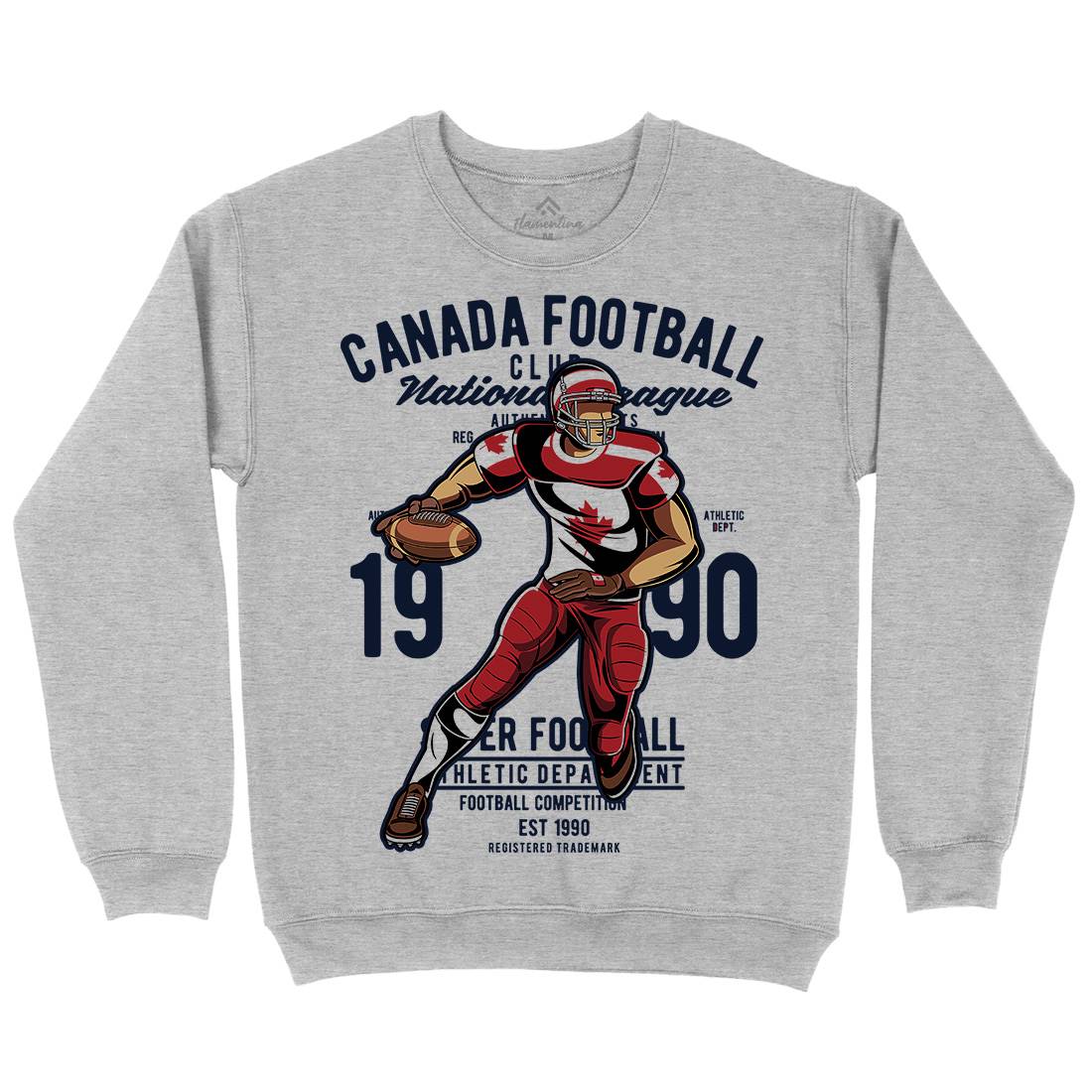 Canada Football Mens Crew Neck Sweatshirt Sport C326