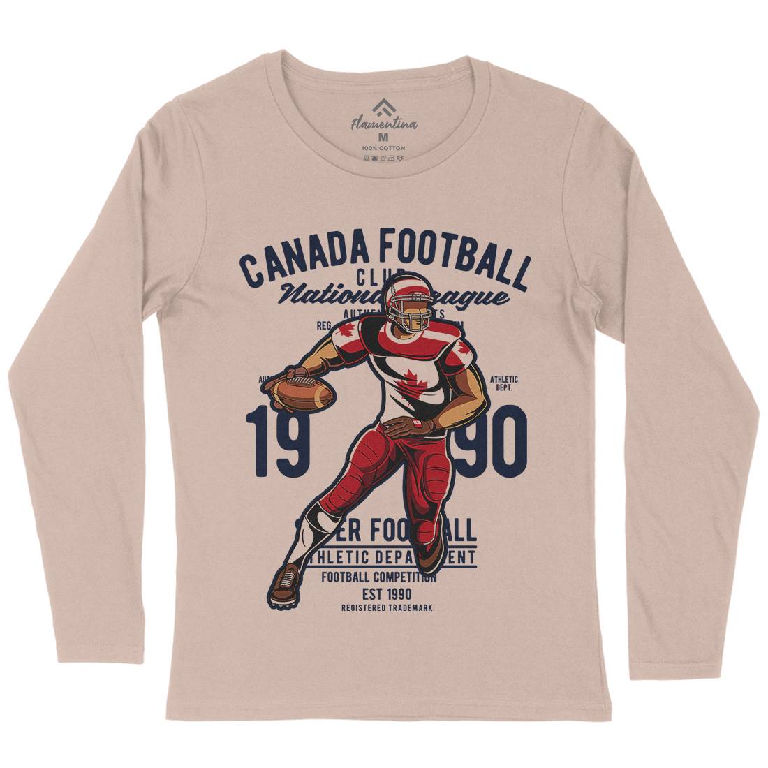 Canada Football Womens Long Sleeve T-Shirt Sport C326