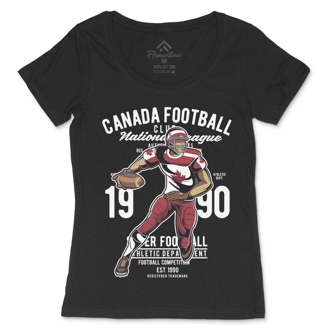 Canada Football Womens Scoop Neck T-Shirt Sport C326