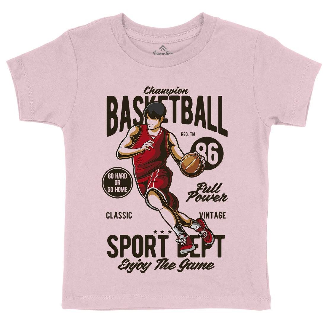 Champion Basketball Kids Crew Neck T-Shirt Sport C327