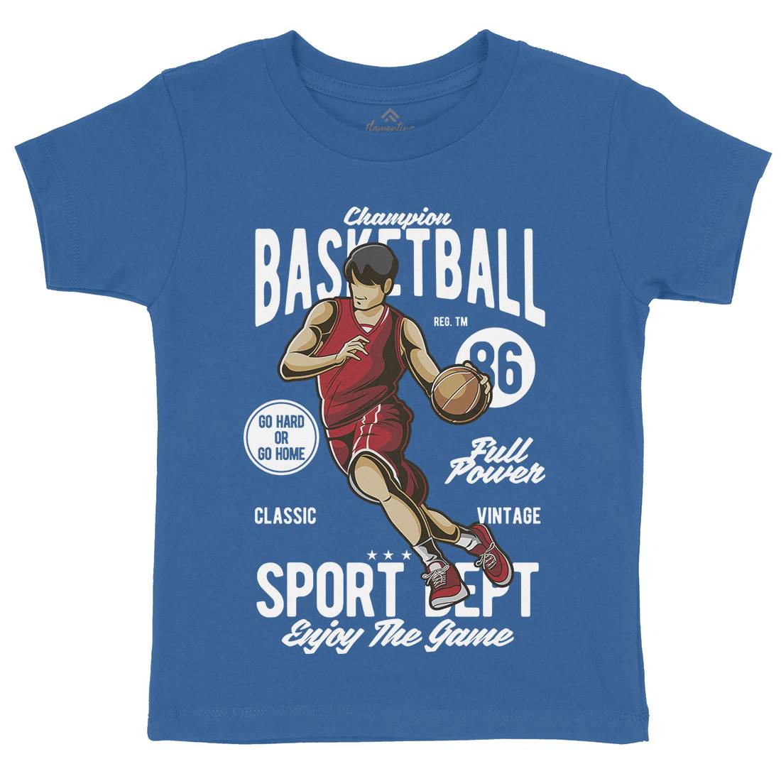 Champion Basketball Kids Organic Crew Neck T-Shirt Sport C327