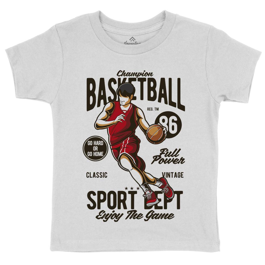 Champion Basketball Kids Crew Neck T-Shirt Sport C327