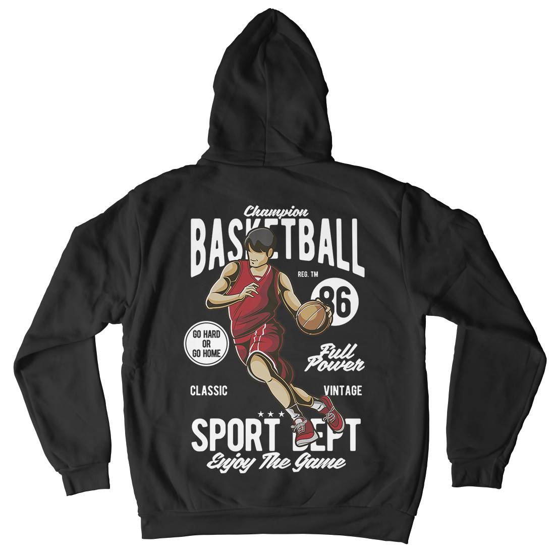 Champion Basketball Mens Hoodie With Pocket Sport C327