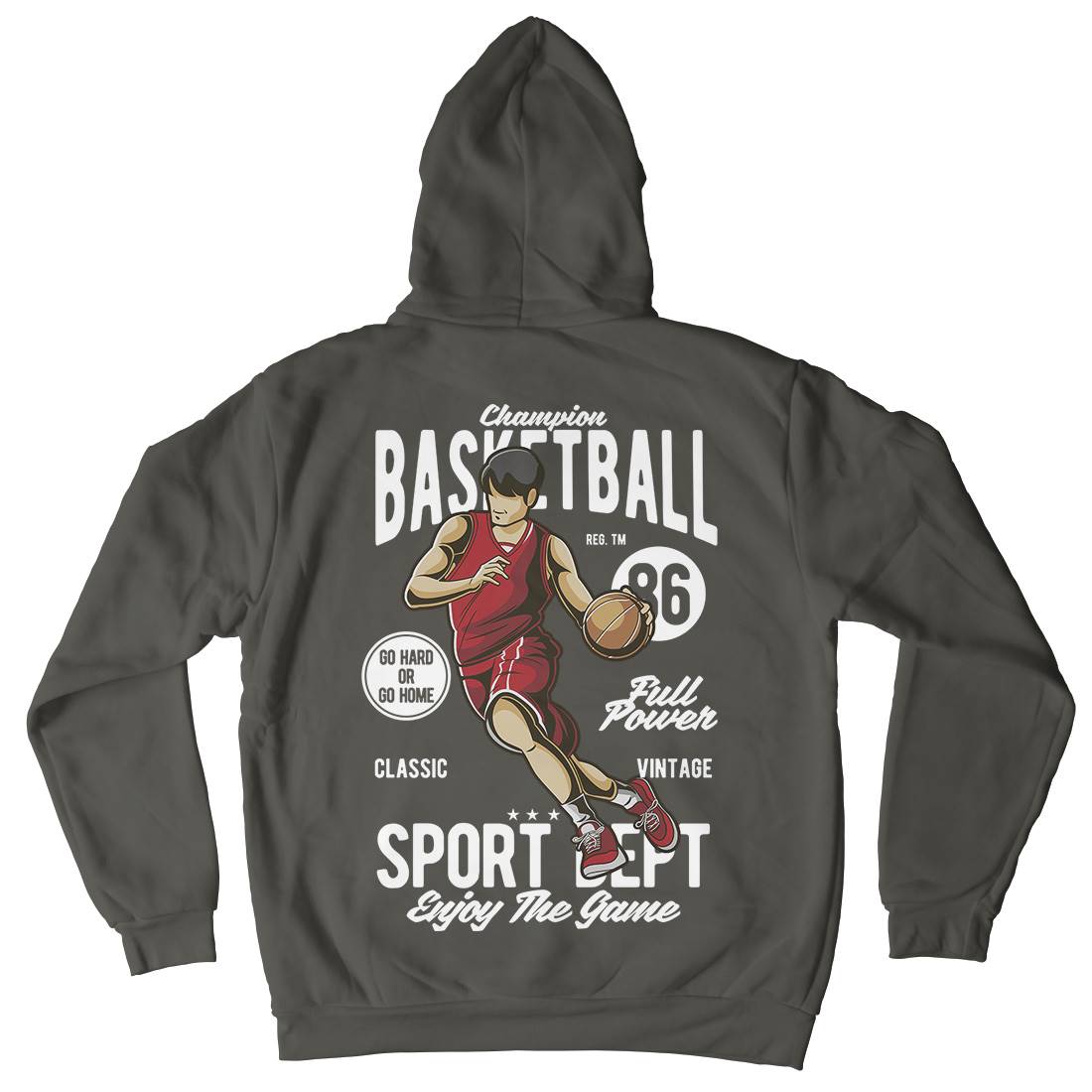 Champion Basketball Mens Hoodie With Pocket Sport C327