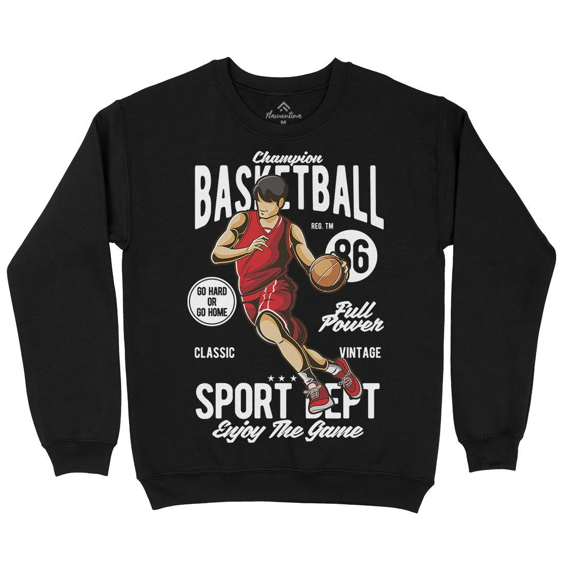 Champion Basketball Mens Crew Neck Sweatshirt Sport C327