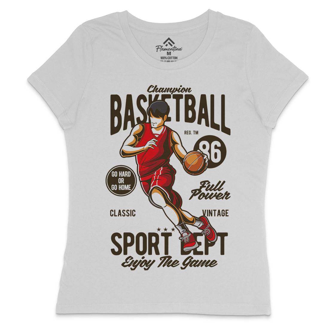 Champion Basketball Womens Crew Neck T-Shirt Sport C327