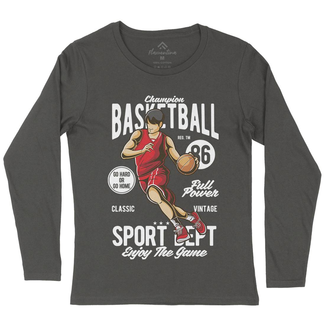 Champion Basketball Womens Long Sleeve T-Shirt Sport C327