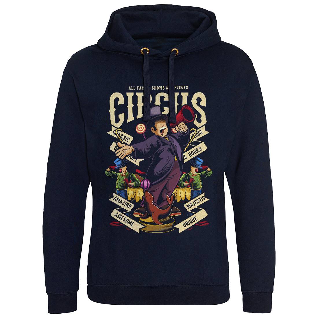 Circus Mens Hoodie Without Pocket Retro C328