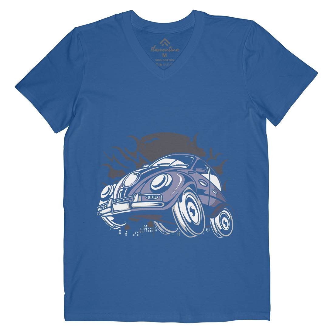 Classic Beetle Mens V-Neck T-Shirt Cars C329