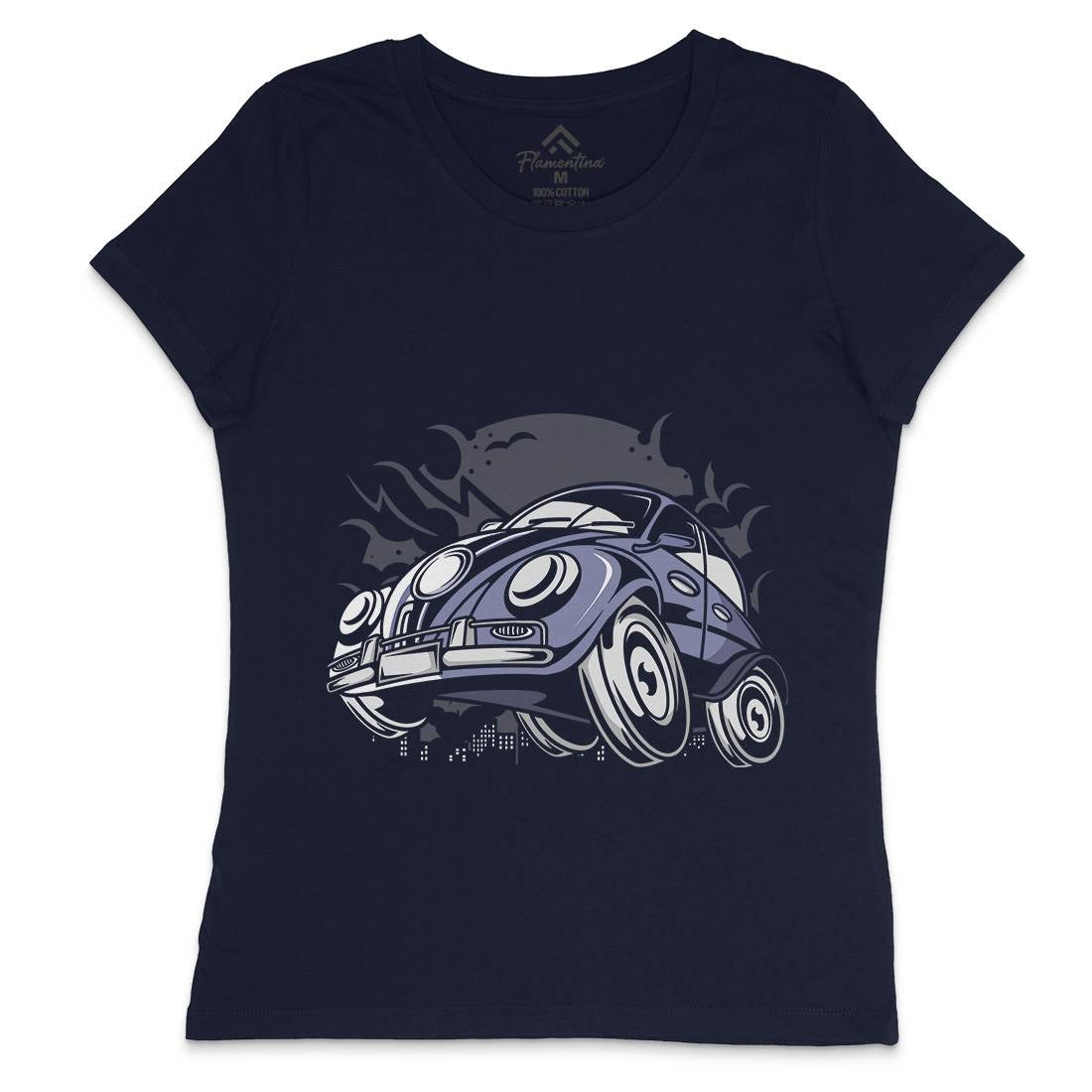 Classic Beetle Womens Crew Neck T-Shirt Cars C329