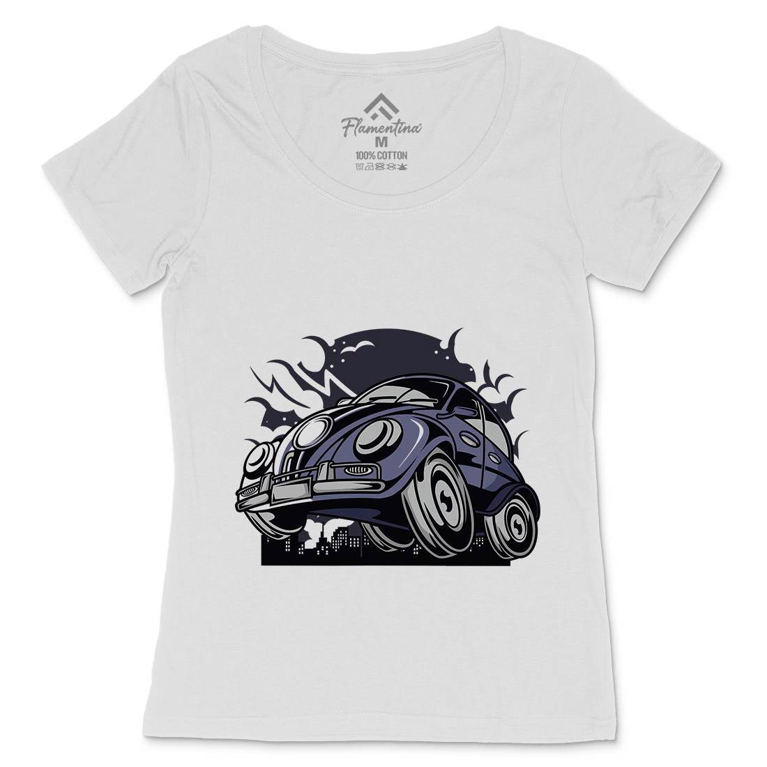 Classic Beetle Womens Scoop Neck T-Shirt Cars C329