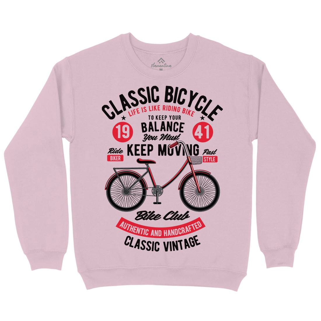 Classic Bicycle Kids Crew Neck Sweatshirt Bikes C330