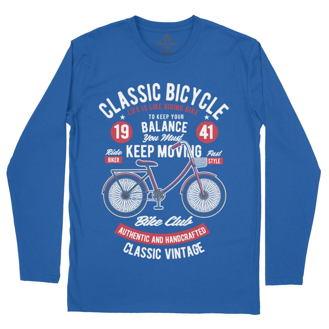 Classic Bicycle Mens Long Sleeve T-Shirt Bikes C330