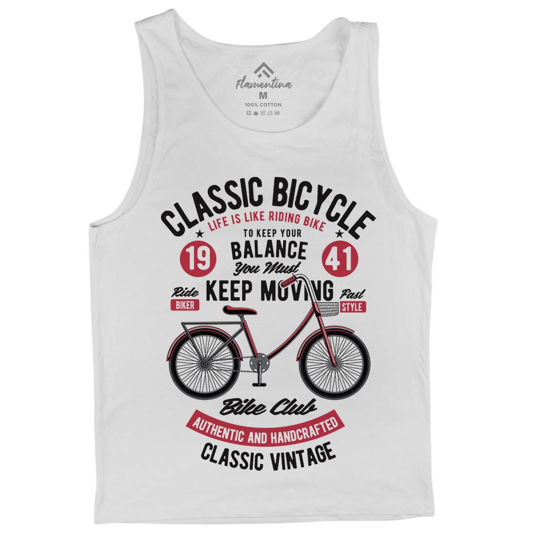 Classic Bicycle Mens Tank Top Vest Bikes C330
