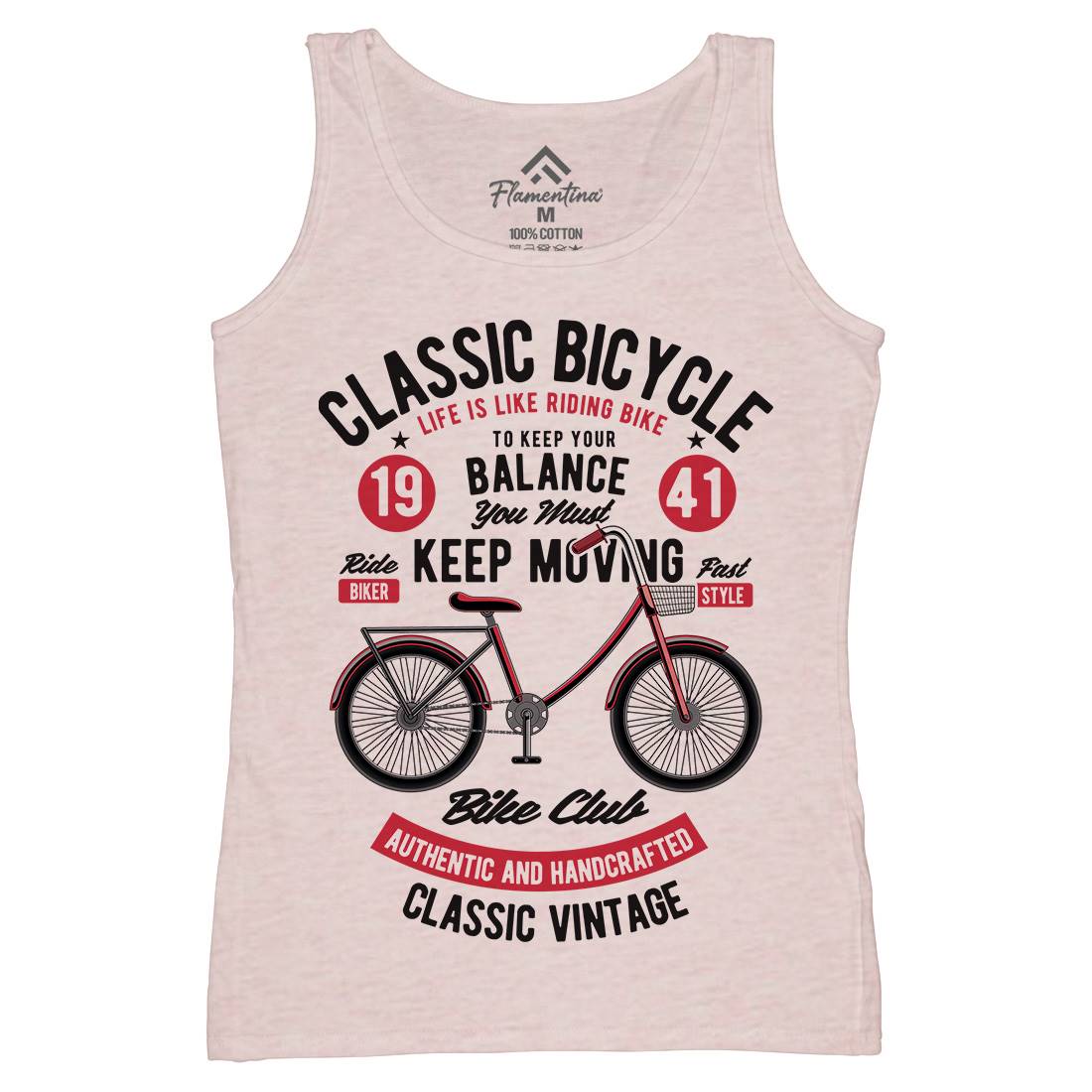 Classic Bicycle Womens Organic Tank Top Vest Bikes C330