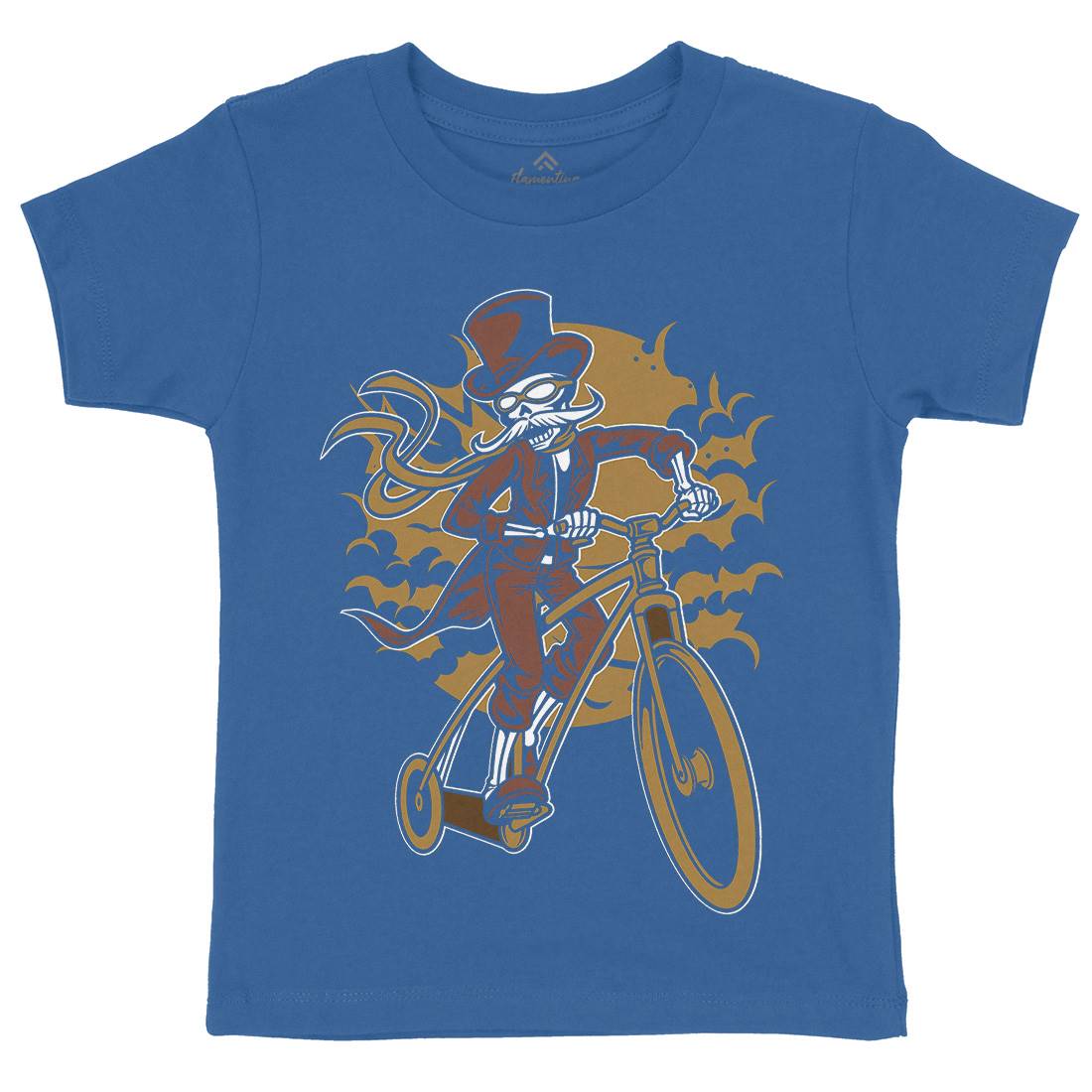 Classic Bicycle Moustache Kids Crew Neck T-Shirt Bikes C331