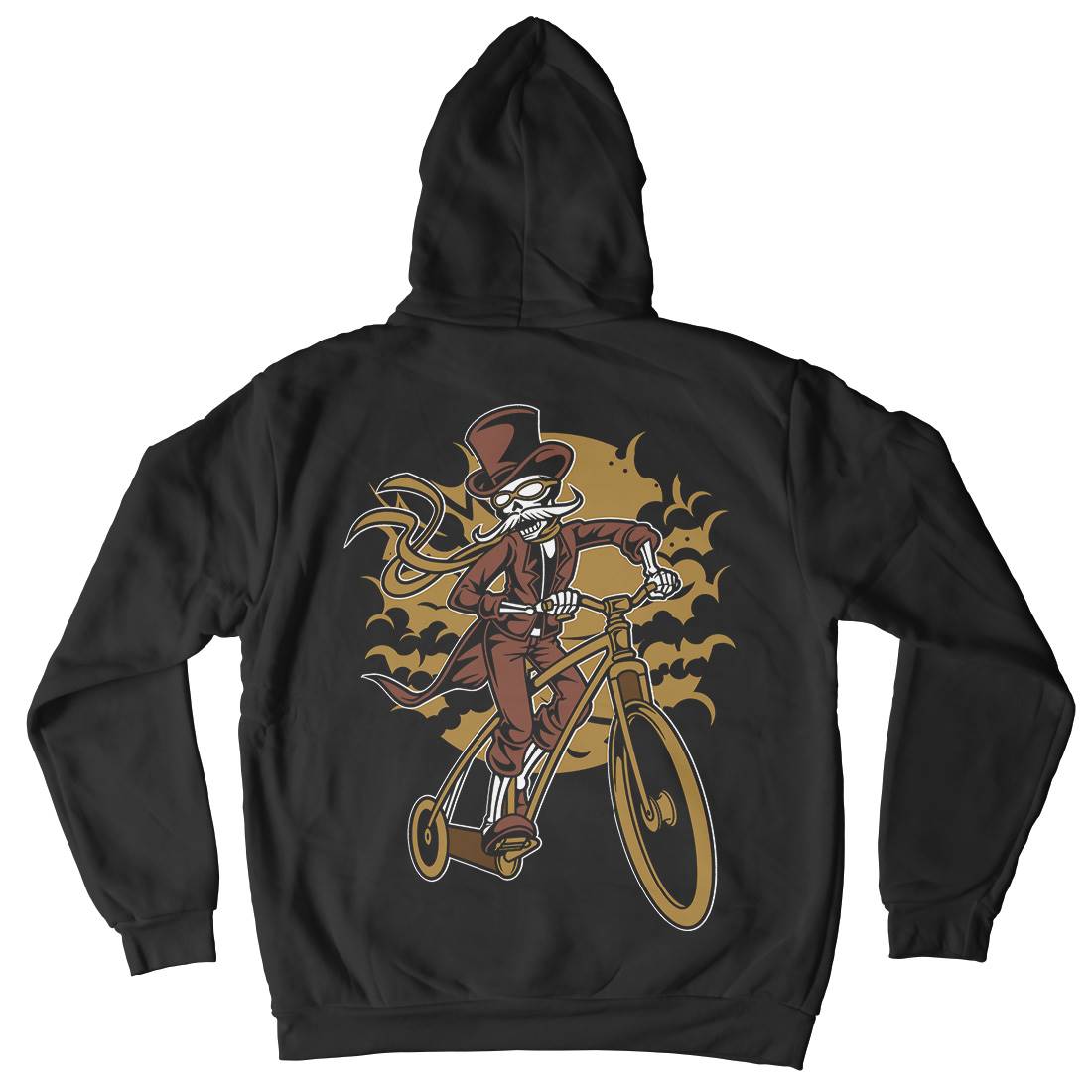Classic Bicycle Moustache Mens Hoodie With Pocket Bikes C331