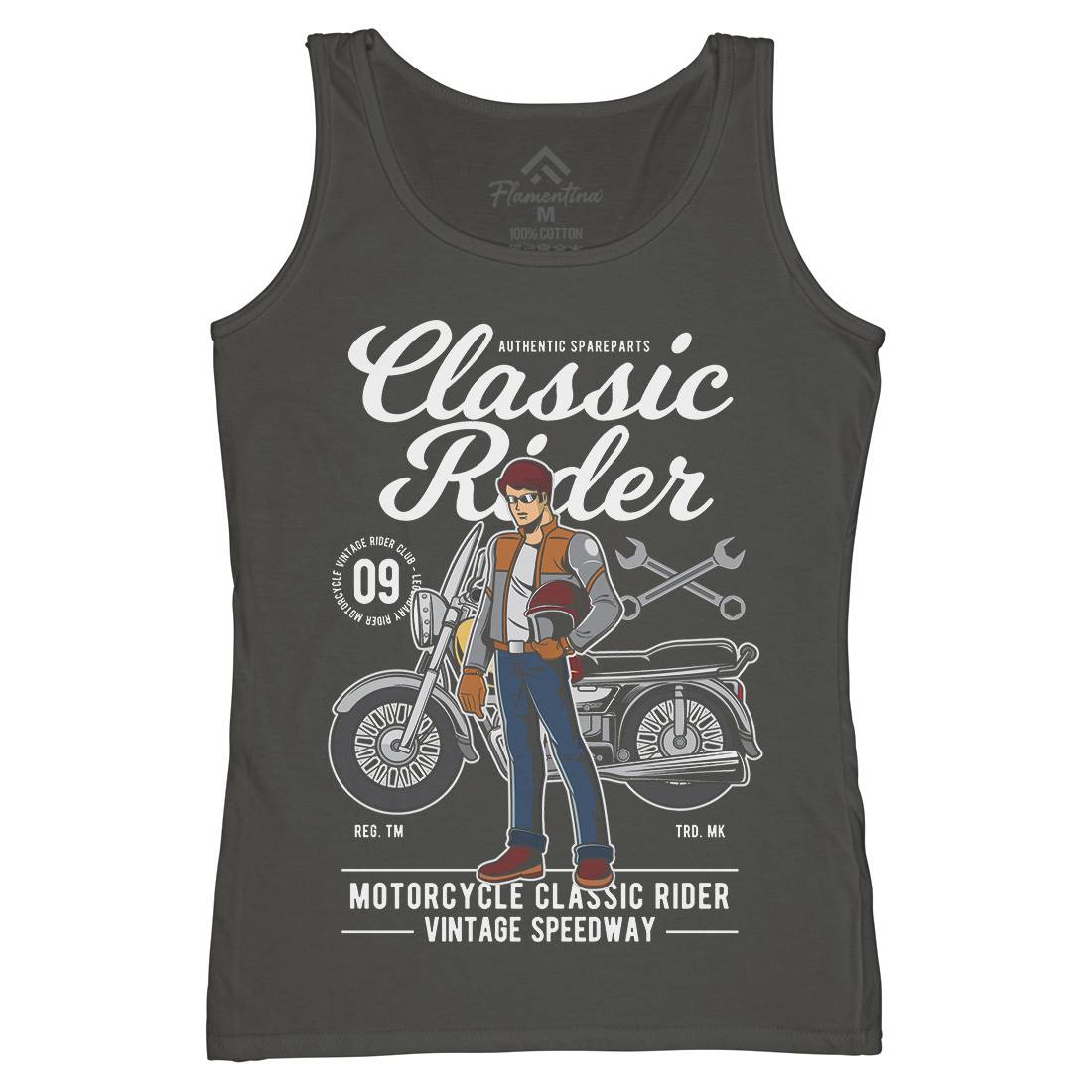 Classic Rider Womens Organic Tank Top Vest Motorcycles C332
