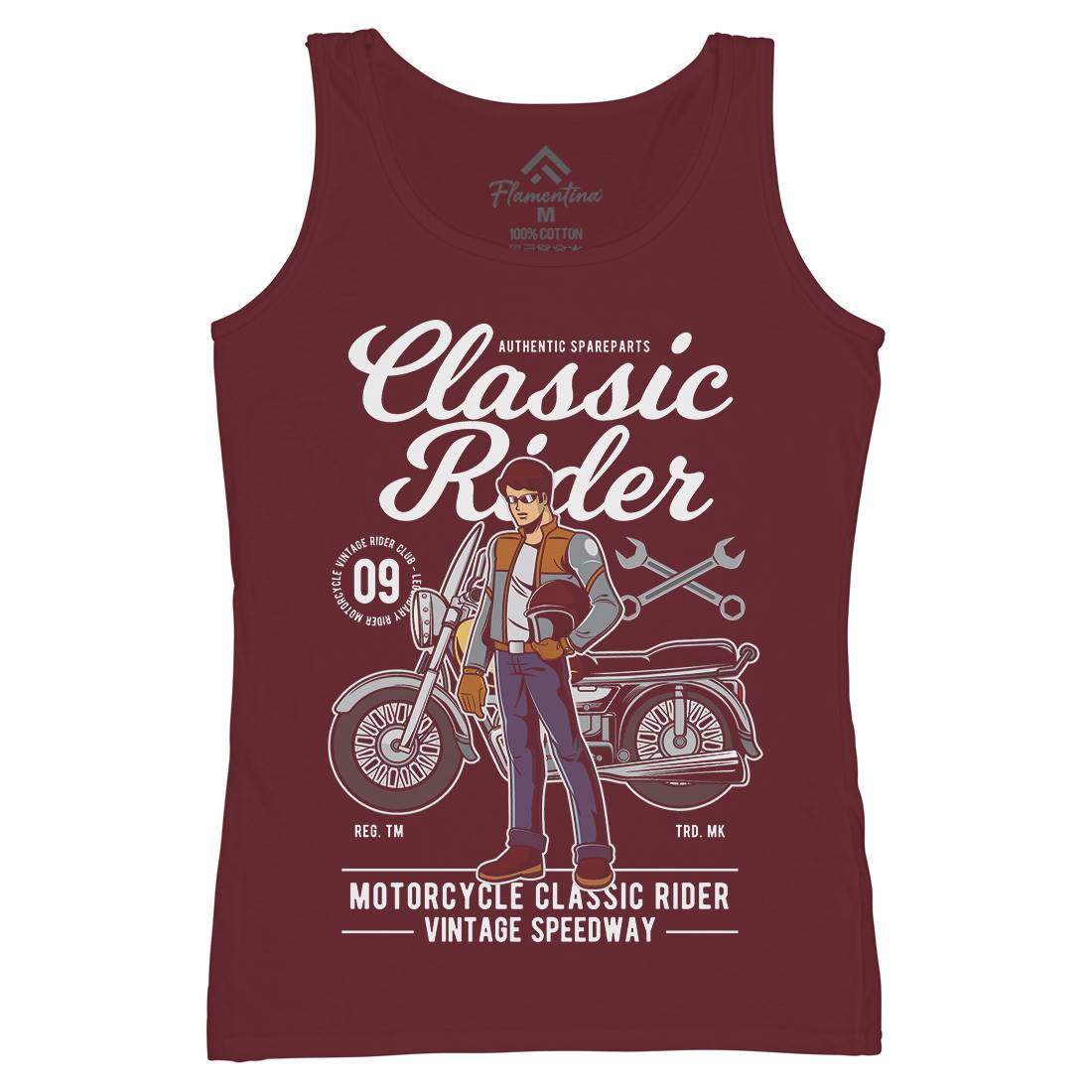 Classic Rider Womens Organic Tank Top Vest Motorcycles C332