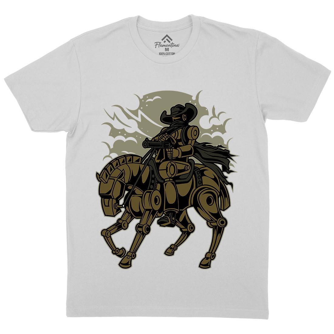 Cowboy Apocalypse Mens Crew Neck T-Shirt American C334