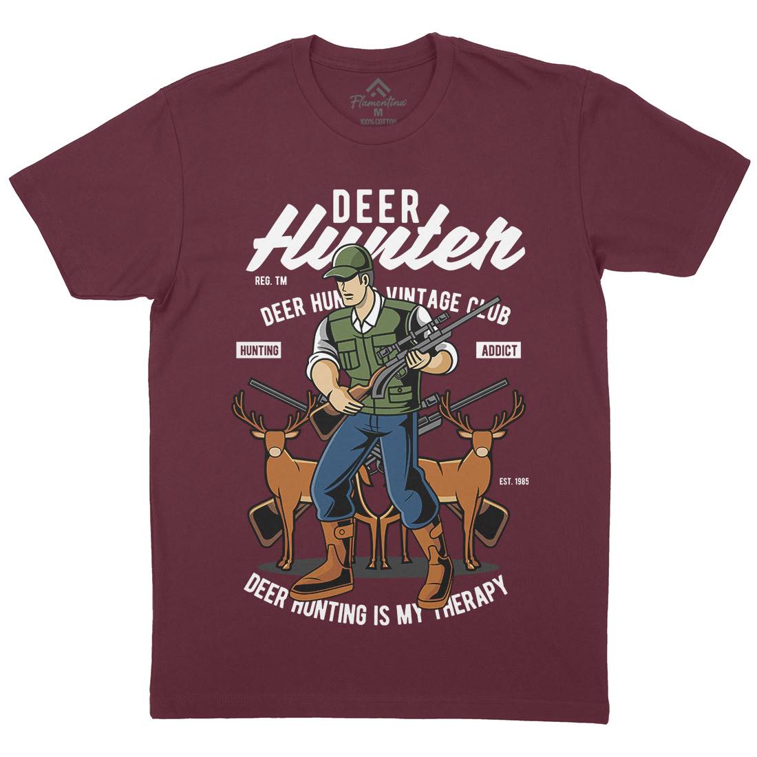 Deer Hunter Mens Organic Crew Neck T-Shirt Sport C336