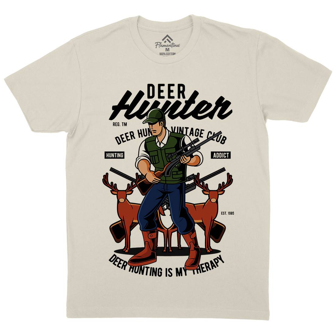 Deer Hunter Mens Organic Crew Neck T-Shirt Sport C336