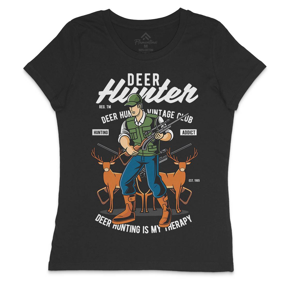 Deer Hunter Womens Crew Neck T-Shirt Sport C336