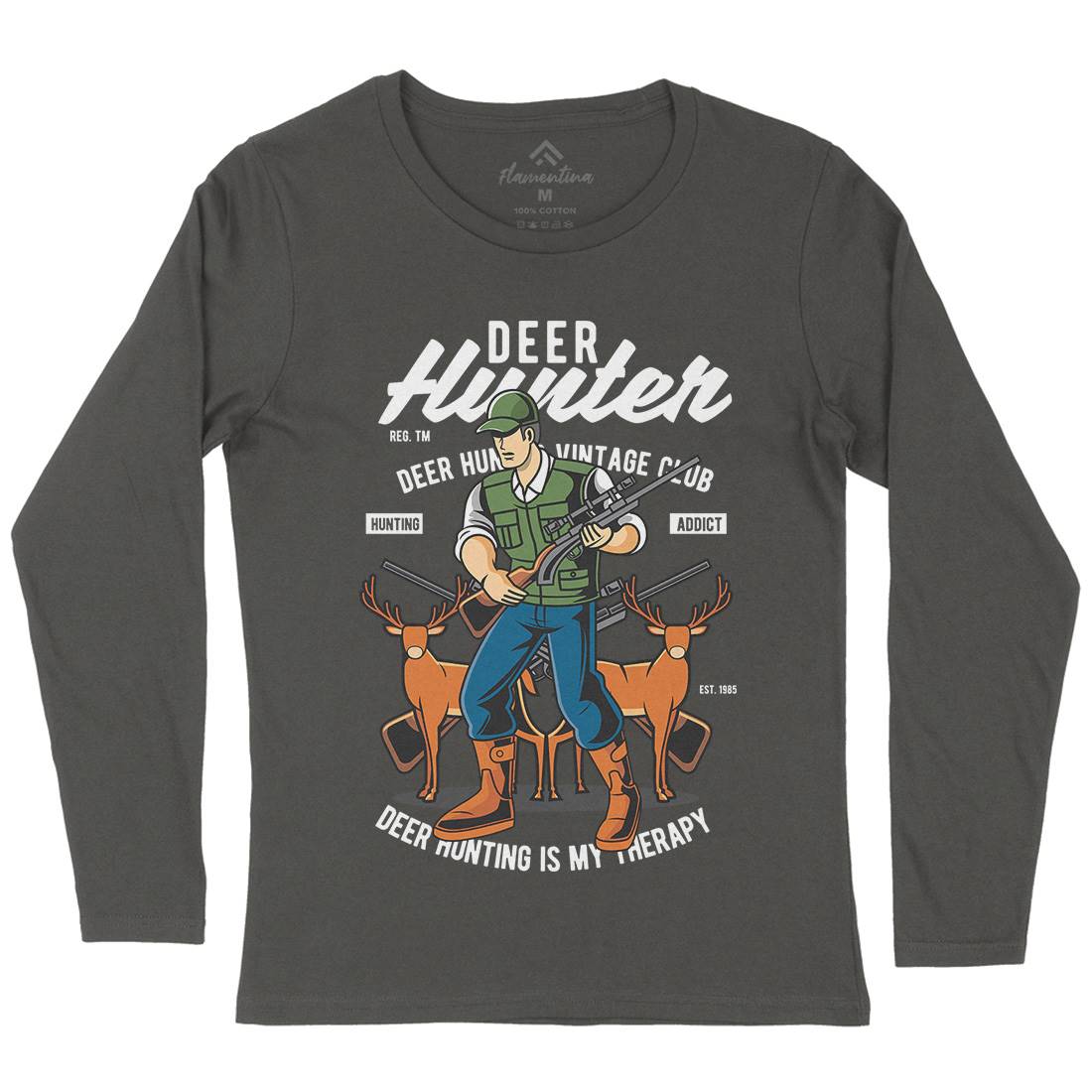 Deer Hunter Womens Long Sleeve T-Shirt Sport C336