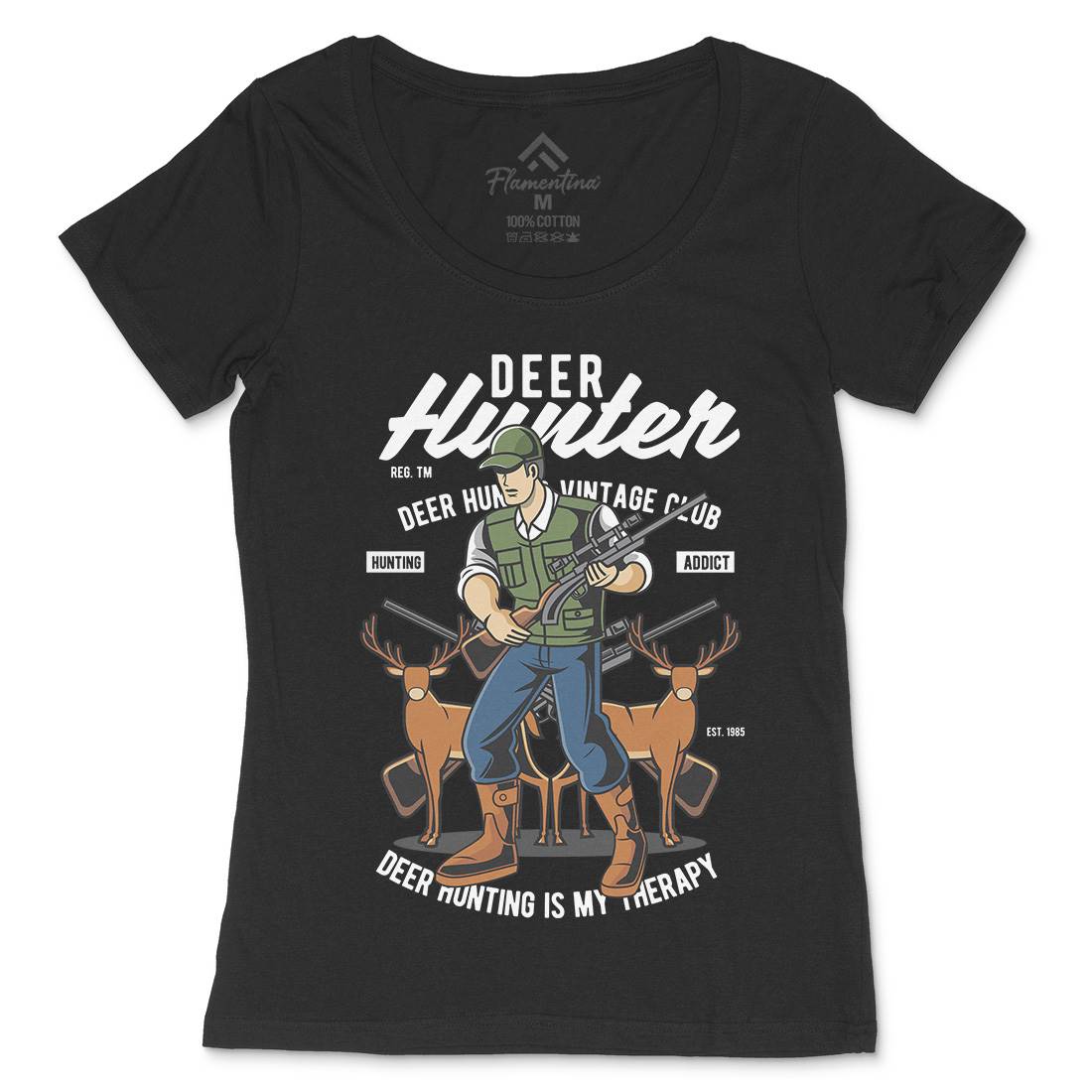 Deer Hunter Womens Scoop Neck T-Shirt Sport C336