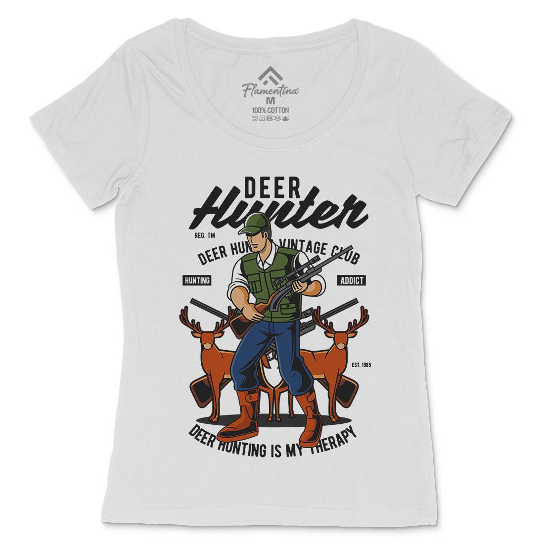Deer Hunter Womens Scoop Neck T-Shirt Sport C336