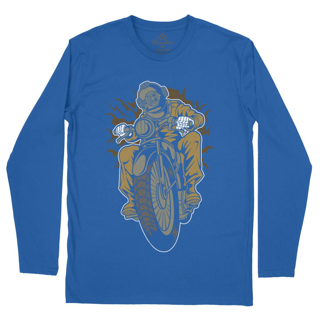 Diver Mens Long Sleeve T-Shirt Motorcycles C339