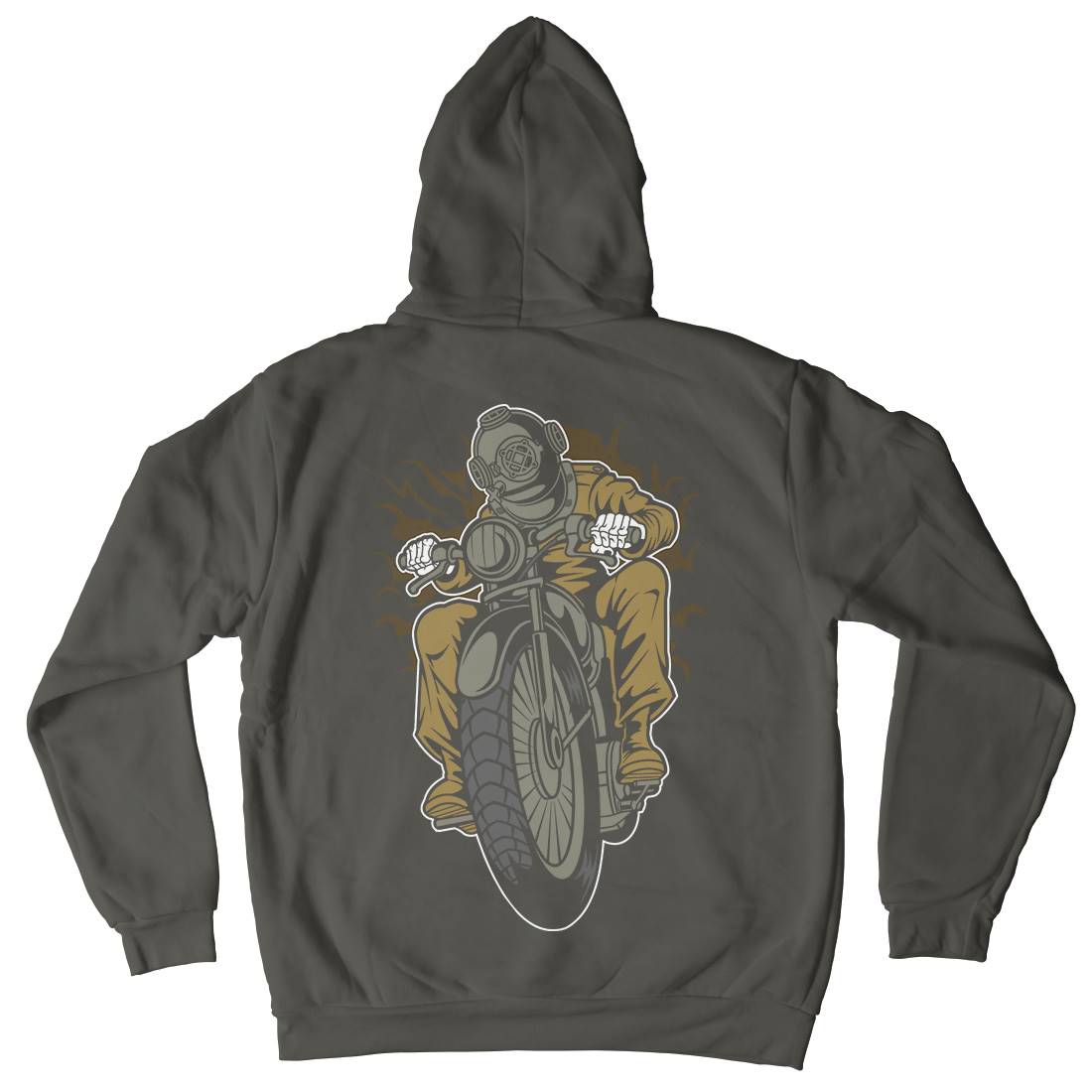 Diver Mens Hoodie With Pocket Motorcycles C339
