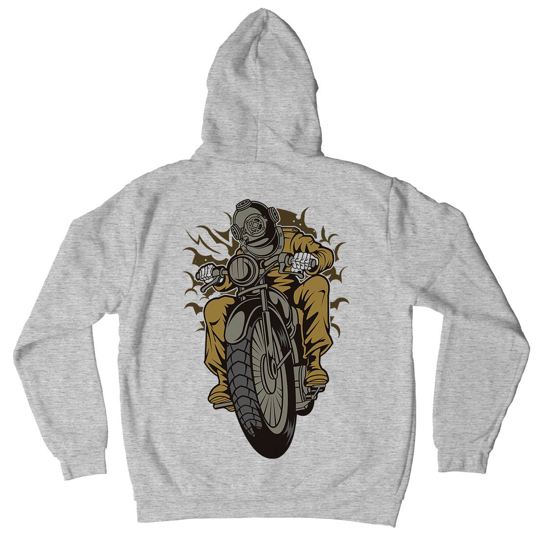 Diver Mens Hoodie With Pocket Motorcycles C339