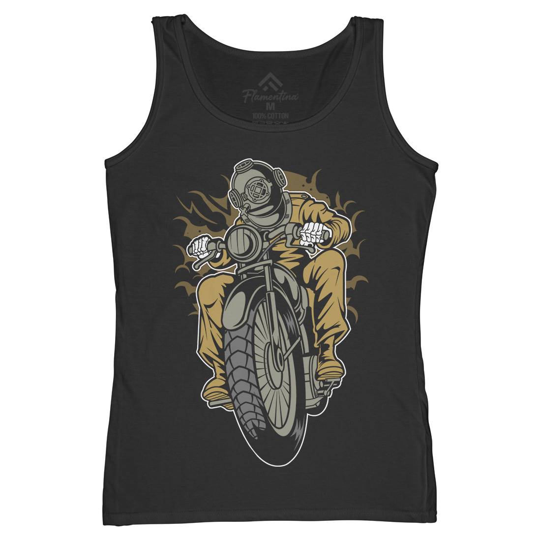Diver Womens Organic Tank Top Vest Motorcycles C339
