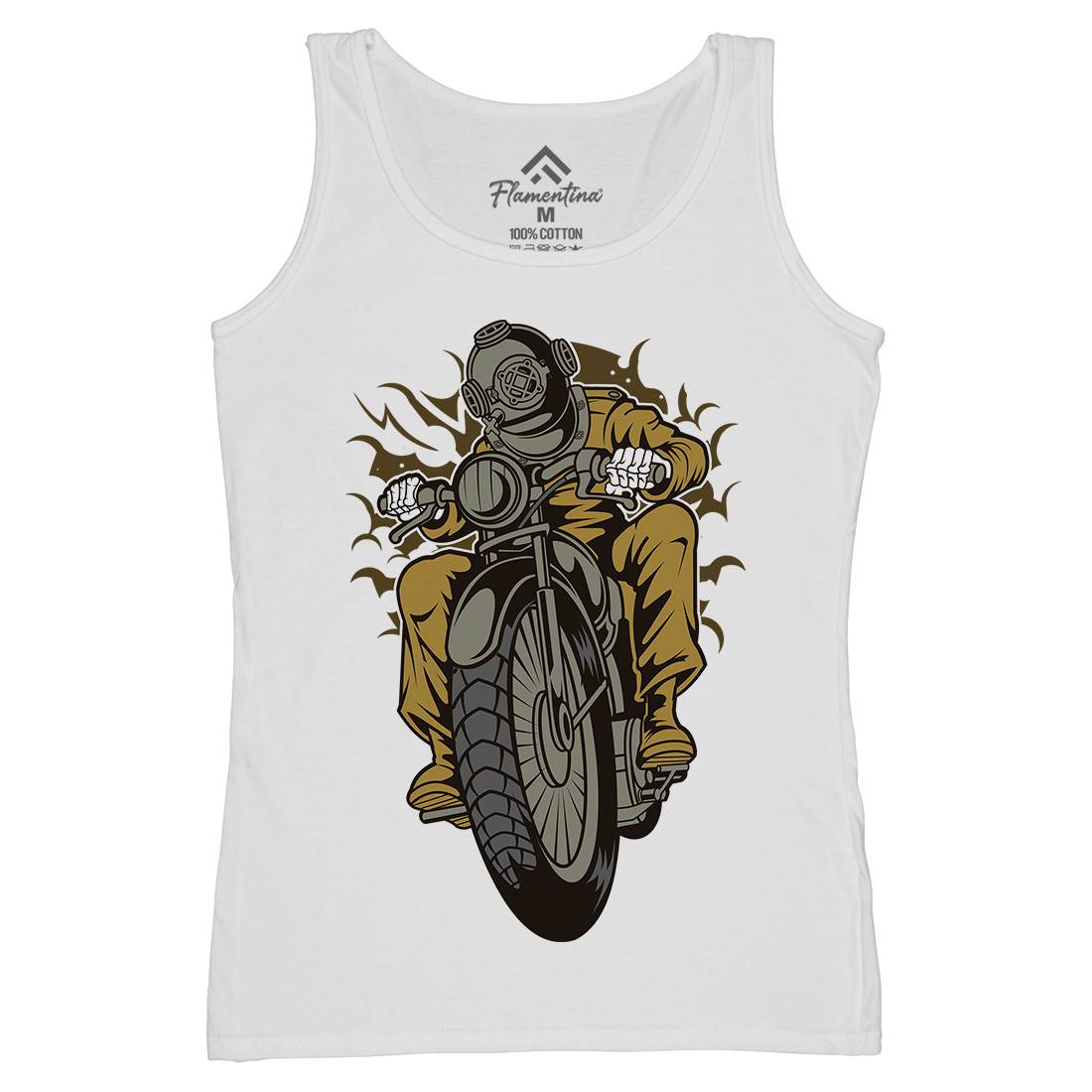 Diver Womens Organic Tank Top Vest Motorcycles C339