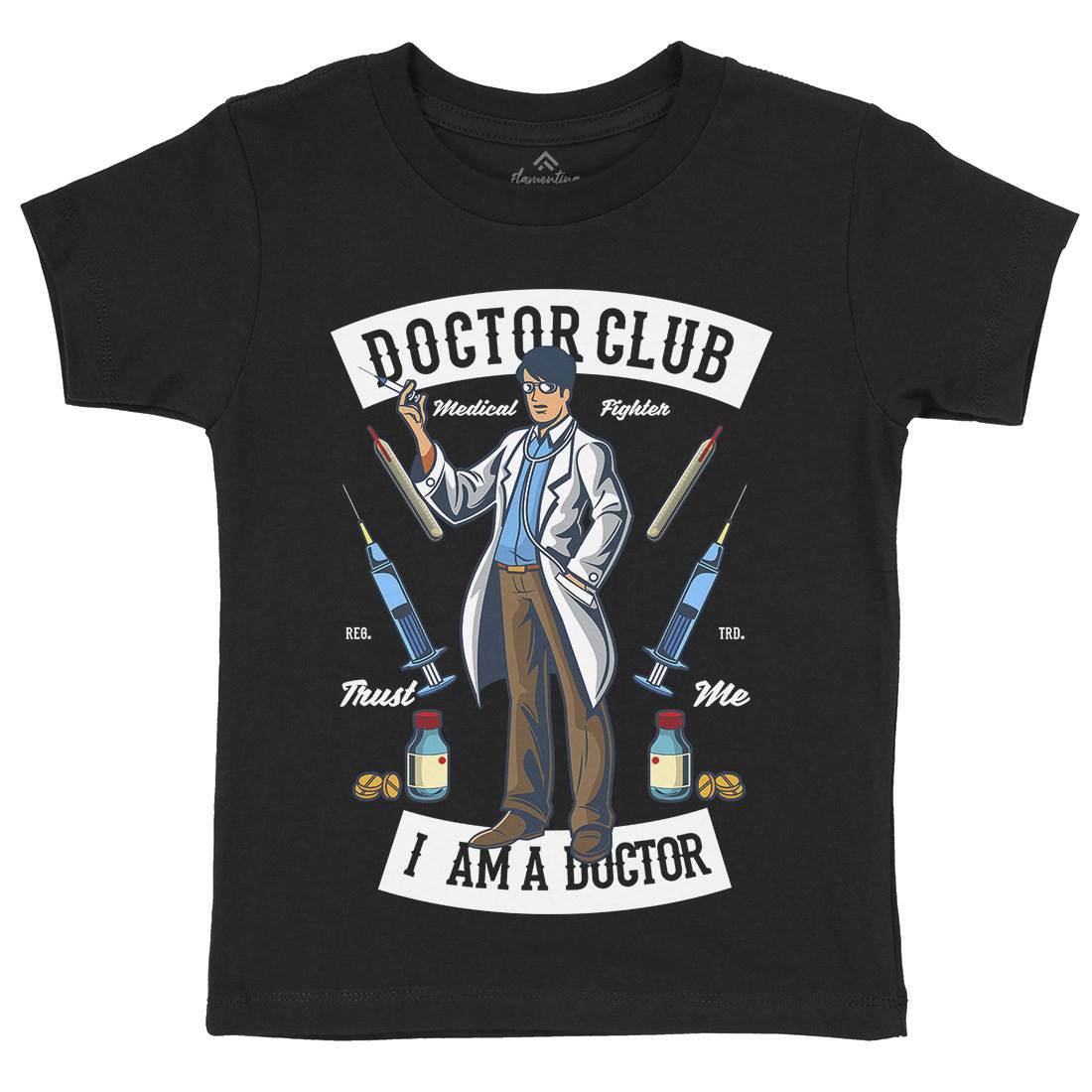 Doctor Club Kids Crew Neck T-Shirt Work C345