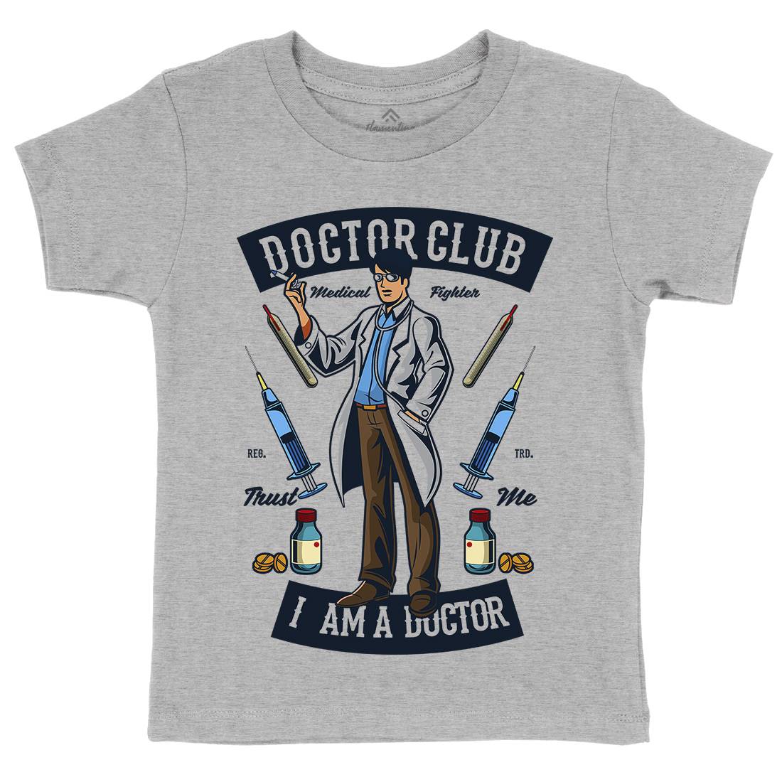 Doctor Club Kids Organic Crew Neck T-Shirt Work C345